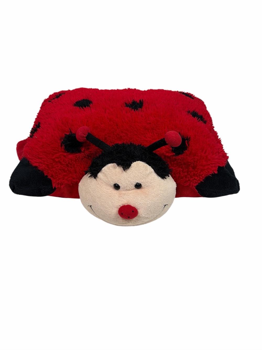 Vintage Pillow Pets Ladybug Plush Pillow Red Black Stuffed Animal Toy
